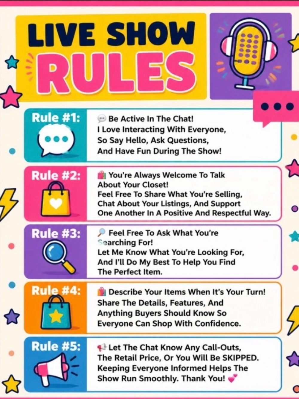 Live Share Show Rules